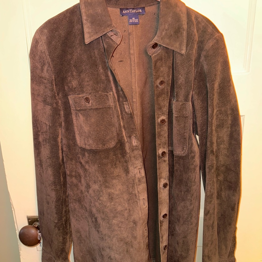 Ann Taylor Brown Suede Jacket
